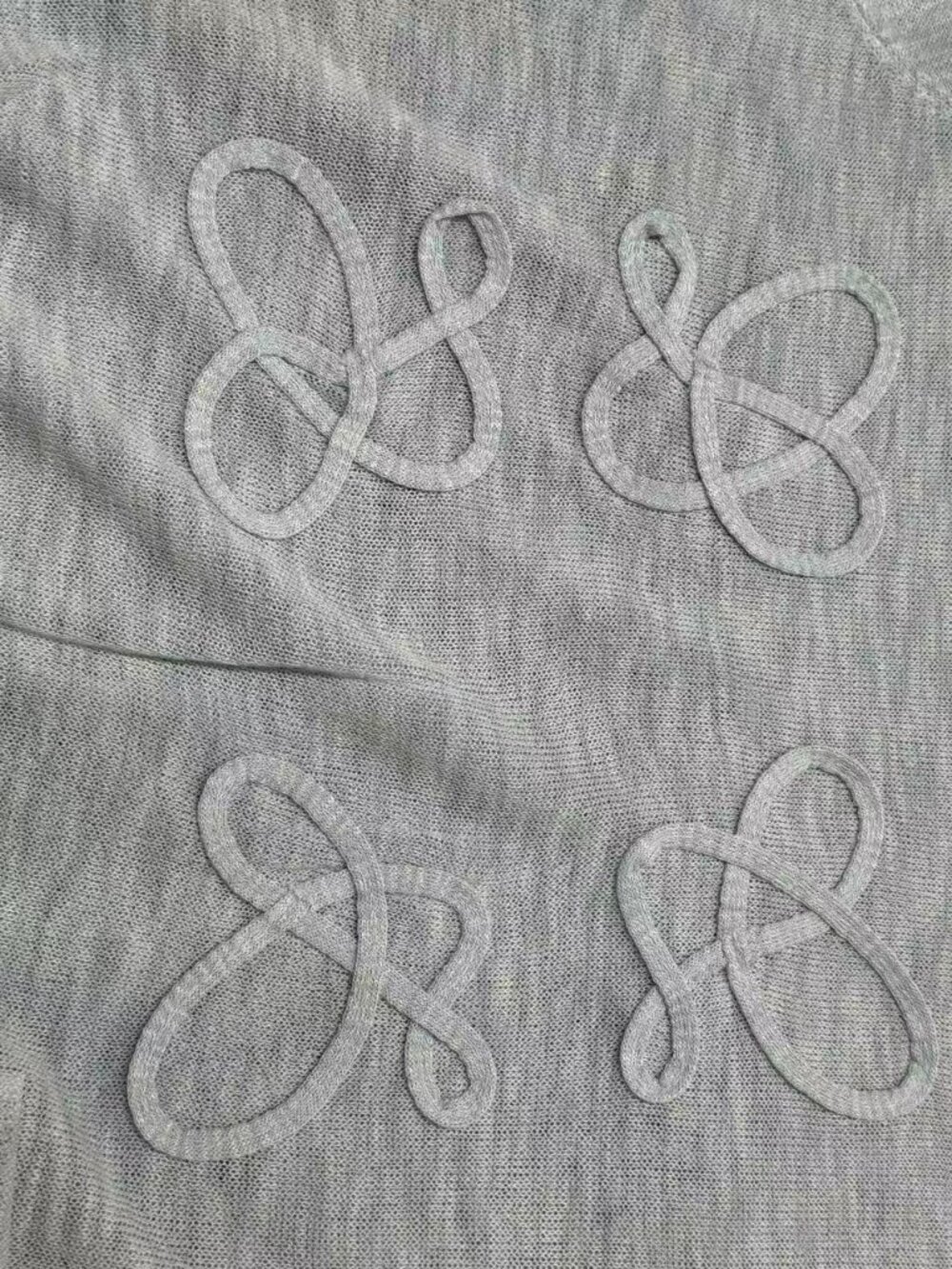 🤍Loewe Heather Grey Anagram Ribbon Knit Short Sleeve Top - Picture 5 of 5